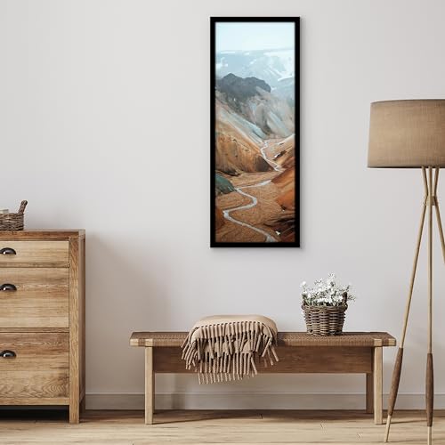 Americanflat 13x36 Picture Frame with Polished Plexiglass - Black Picture Frame - Wide Photo Frames Made of Engineered Wood for Vertical or Horizontal Wall Display - Epic Collection - Black