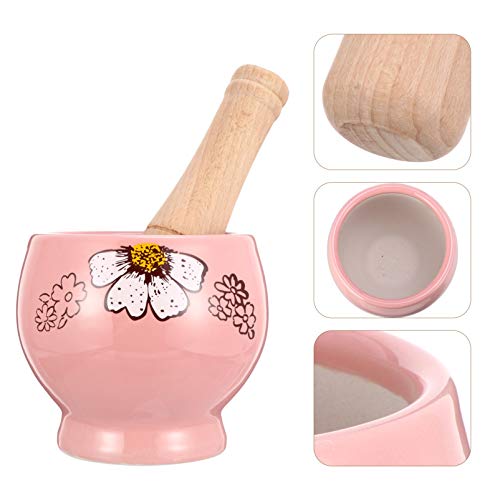 UPKOCH Tigela de Cerâmica Conjunto Almofariz E Pilão Almofariz E Pilão de Cozinha Especiarias Ervas