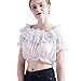 BLESSUME Steampunk Top Lolita Crop Top Blouse Ivory White Free Size