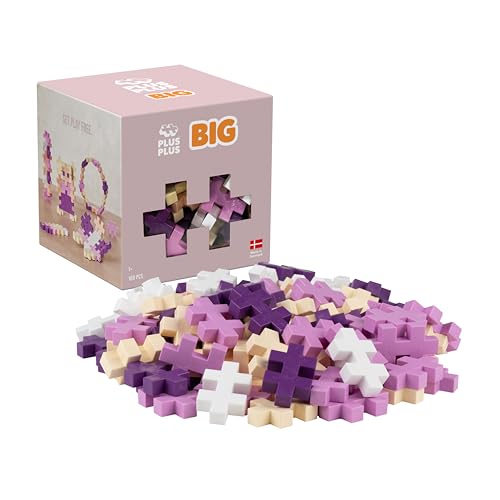 Plus Plus - Jeu de Construction pour Enfant dès 1 an - Jeu éducatif avec Briques - 100 pièces BIG Couleurs Pastel Bloom - Développe la Motricité Fine -...