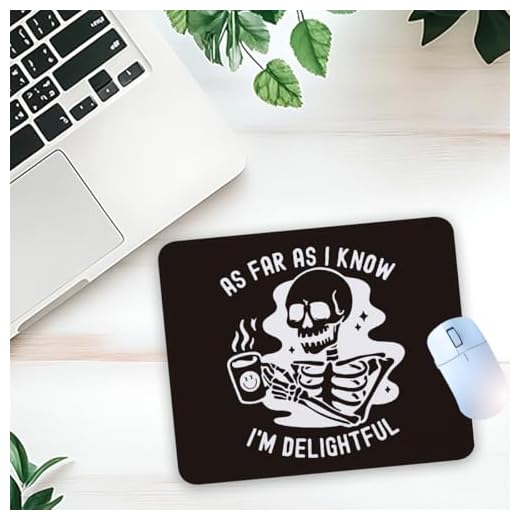 1 Pcs Gothic Skeleton Non-Slip Rubber Mouse Pad Gifts for HR Coworker Friend Supervisor Home Office Desk Accessories Laptop Desktop Computer