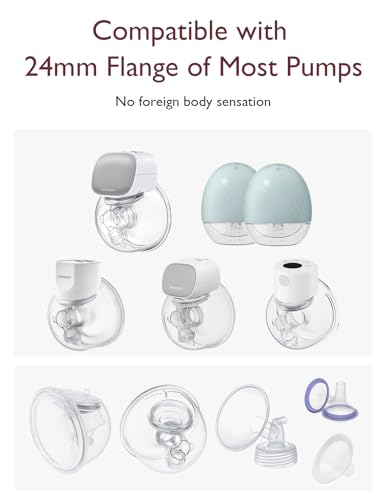 Image of Momcozy 19mm 4Count Flange Insert Compatible with 24mm Flange /Shield of Most Pumps