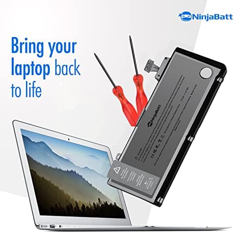 NinjaBatt Battery A1278 A1322 Compatible with Apple MacBook Pro 13" [2009 2010 2011 2012 Years] - High Performance [65.7Wh/10.95v]