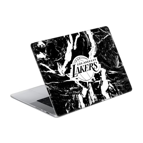 Autocollant MacBook Pro 14 A2442 Los Angeles Lakers Marbre Noir Peau Vinyle