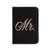 Tri-coastal Design - Set of 2 Mr. & Mrs. Passport Cases, Honeymoon Travel Wallet and Document Holders (Black&Gold)