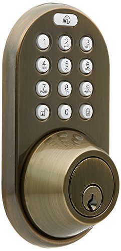 MiLocks XF-02AQ Digital Deadbolt Door Lock with Keyless Entry via Remote Control and Keypad Code for Exterior Doors