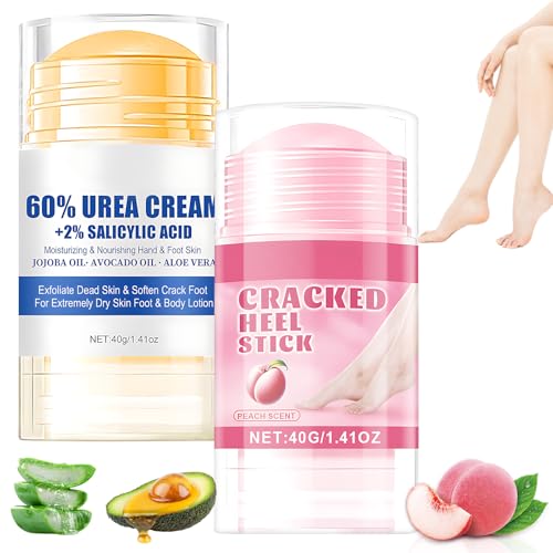 Vibbang Crema de 60% Urea para Pies, con 2% de Ácido Salicílico, CremaSecos y Agrietados, Pies de Alivio para y Talones Secos (B)