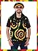 BOARDFEB 6 Pcs Jamaican Costume Accessories Set, Rasta Hat with Black Dreadlock Wig Jamaican Vests Sunglasses Necklace Bracelet for Halloween Cosplay