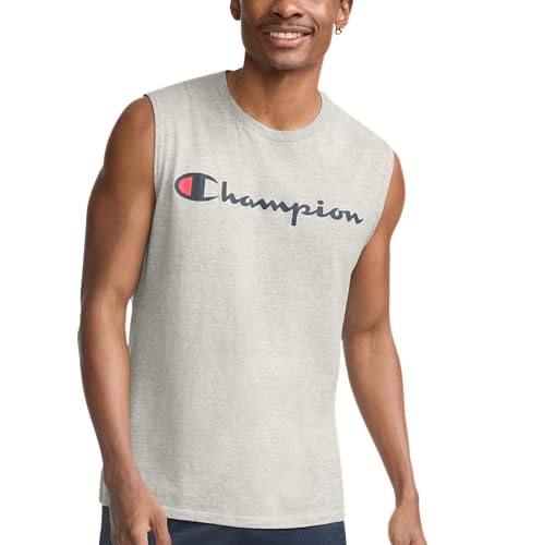 Champion Men's Classic Jersey Muscle Tee, Screen Print...