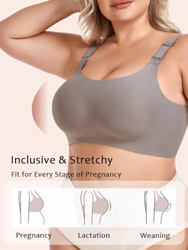 Gailife 3 Pack Nursing Bras for Women Full Coverage Comfort Wireless Maternity Bras for Pregnancy Breastfeeding4