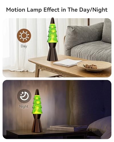 Image of Christmas Tree Liquid Motion Lamps - 14.5 Inch Black Large Christmas Tree Night Lights Table Lamp for Adults Kids, Mood Lighting Home Decor Christmas Unique Gifts