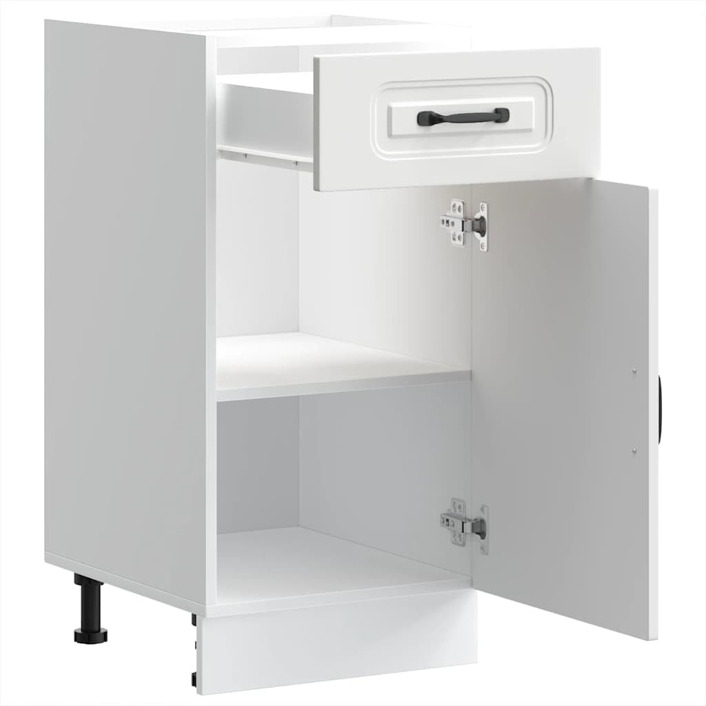 IKAYAA Armario Bajo para Cocina Kalmar, Mueble Cocina, sin Encimera, Mueble Bajo de Cocina, Modulos de Cocina,sin encimera, 40 x 46 x 81.5 cm Blanco