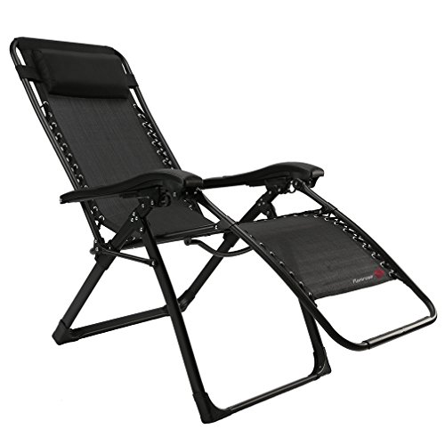 FLAMROSE Upgraded Zero Gravity Lounge Chair with Headrest- Patio,Camping,Beach,Deck,Outdoor