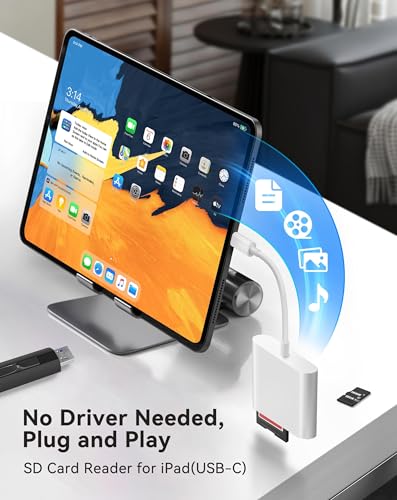 image for Fubiaofei SD Card Reader for iPhone USB C, USB-C to SD/TF Memory Card 