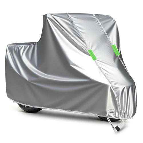 D-Lumina Funda Moto Impermeable, Poliéster 210D Antirrobo Universal, para La Mayoría de Motocicletas,Scooter,Vespa,Etc. (265x105x125cm) XXL