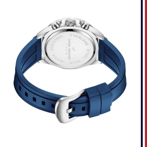 Image of Daniel Hechter Paris Beaubourg Collection Multifunctional Watch for Men with Textured Round Dial and Silicon Strap-DHM1009