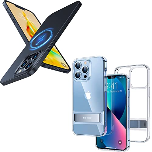 TORRAS Magnetic Slim iPhone 13 Pro Case & iPhone 13 Pro Case Clear