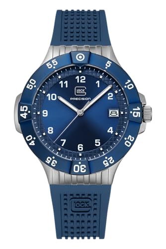 Montre homme GLOCK cadran bleu et silicone pour le sport nautique et le quotidien