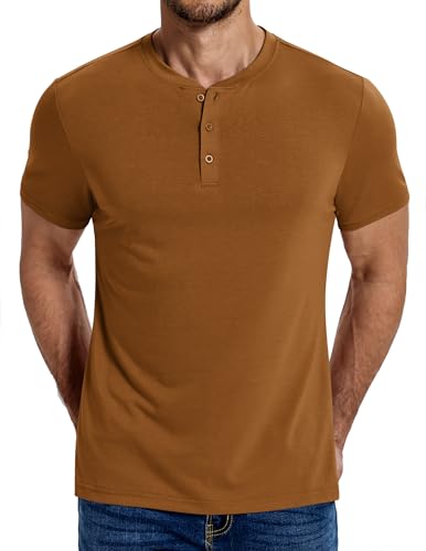 COOFANDY Men's Casual Short Sleeve Henley Shirt