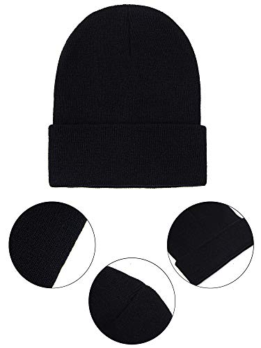 Cooraby 6 Pack Kids Winter Beanies Acrylic Knit Stretchy Beanies Caps for Boys and Girls2