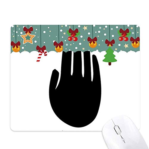 Tapis de souris noir en caoutchouc Silhouette Gesture pour bureau