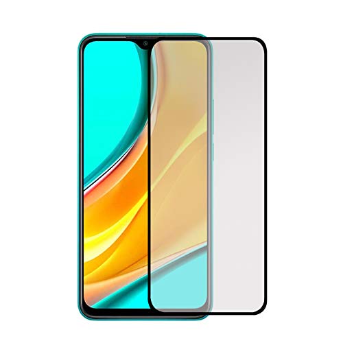 Movilrey Protector para Xiaomi Redmi Note 9 Negro Cristal Templado de Pantalla para movil. Vidrio 9H