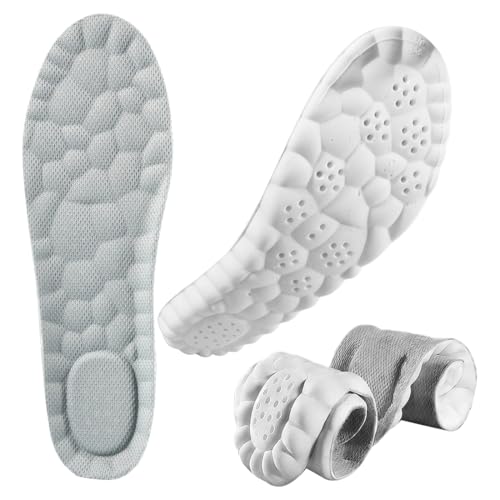Sport Plantillas memory foam para deporte, plantillas hombre para trabajo, trabajo y uso diario, Plantillas fascitis plantar, Plantillas ortopédicas transpirables, amortiguadoras y ligeras, 43-44/XL