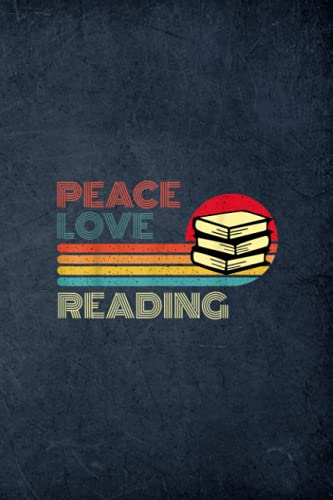 Peace Love Reading Retro Vintage Striped Sunset Book Club : Body Measurements Tracker