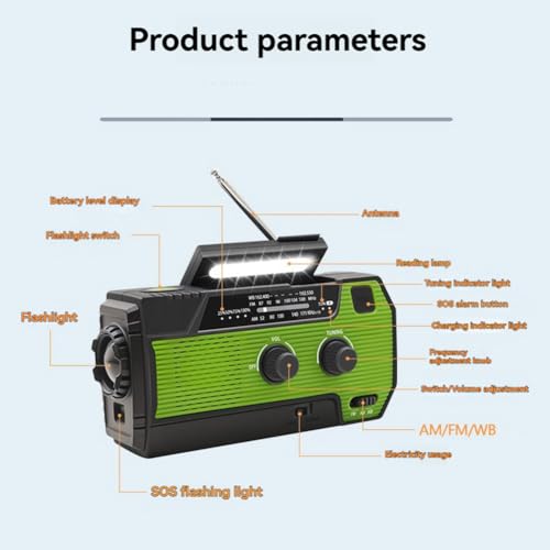 Radio d'urgence NOAA portable contre les pannes de courant au camping