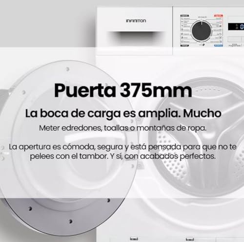 Secadora Bomba de Calor INFINITON SD-BC9DWP, 9 Kg, 16 Programas, Incio Diferido, Silent Mode, D, Blanco - imagen 5