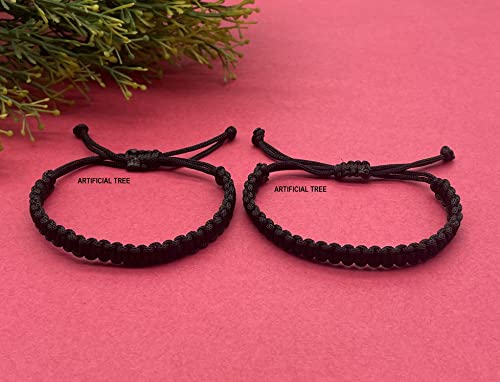 Image of ARTIFICIAL TREE HANDMADE KALA DHAGA BRACELET ADJUSTABLE FOR WOMEN MEN GIRLS BOYS Nazar Bracelets 2 Piece