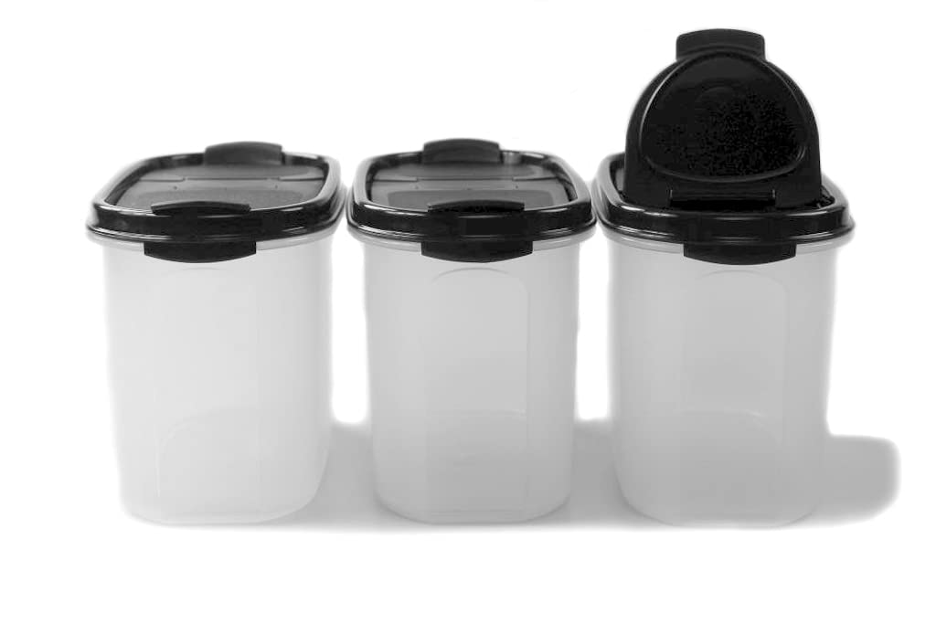 Tupperware Eidgenosse 1,1 L schwarz mit Schütte Vorratsdose Vorrat Dose Modular (3) 37605
