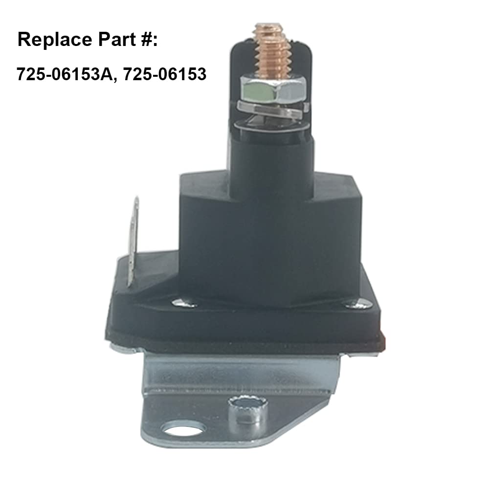 Solenoide de arranque para cortacésped tractor compatible con Cub Cadet XT1 XT2 MTD Troy Bilt Craftsman Zero Turn Yard Machines Ride Mower Reemplazo 725-06153A 725-06153