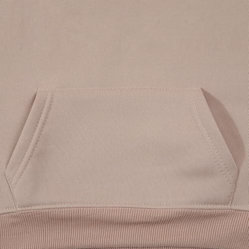 girls sweatsuit, Kids Fall Clothes,Girls Boys 2 Piece Outfits Hoodie Sweatsuit Sets Sweatshirt and Baggy Fashion Jogger Sweatpant(Khaki, 5-6 Years)4