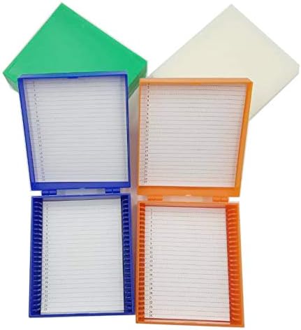 25-Place Microscope Slide Box Microslide Slide Box Pack of 4