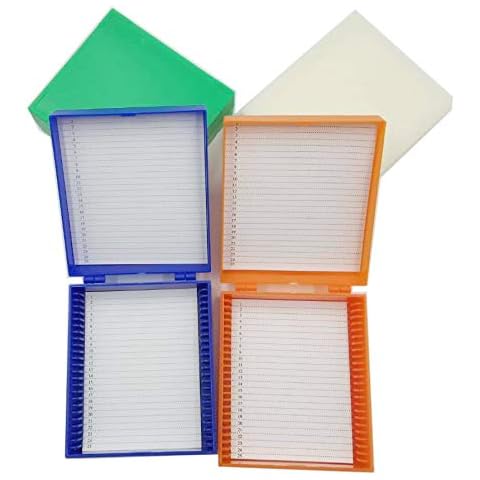 Caja de diapositivas de 25 lugares para microscopios MUHWA Cover