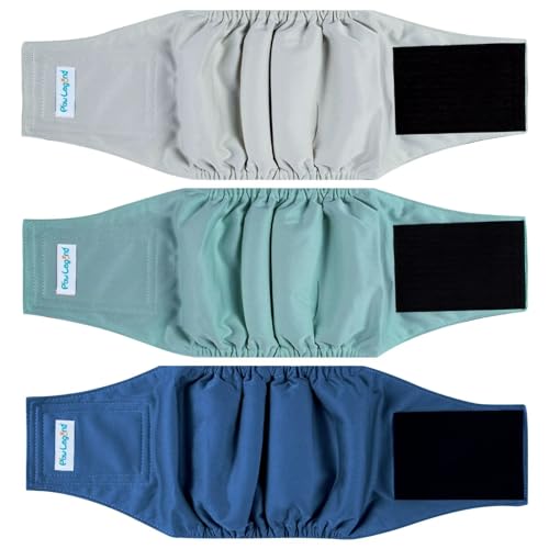 Image of Paw Legend Washable Dogs Diapers Male Dog Belly Bands for Male Dogs Diapers Reusable Puppy & Doggie Diapers Male (3 Pack, X-Large)