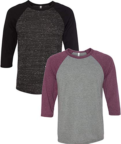 Bella Canvas Blended 3/4-Sleeve Baseball T-Shirt