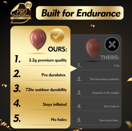 Image of Bezente Pro Duralatex Dark Brown Balloons - 100 Pack 12 inch Extra-Thick Boho Neutral Coffee Tan Balloons for Graduation Birthday Boy Gender Reveal Jungle Safari Woodland Fall Party Decorations