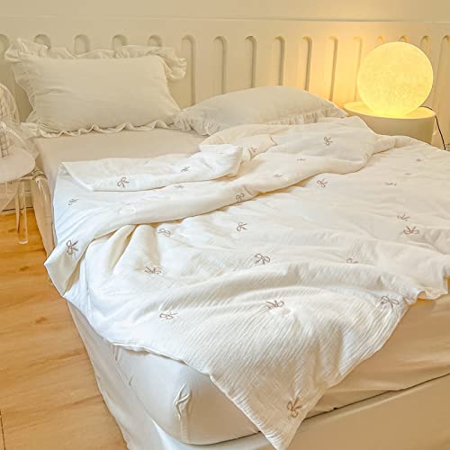 Couette en microfibre lavée toutes saisons couverture anti transpiration lit simple