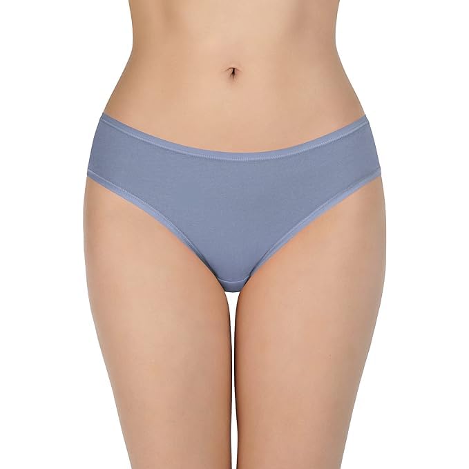 Image of LOURYN KOULYN Solid Low Rise Cotton Bikini Panty Pack(Pack of 3)