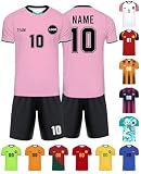 Pink Custom Soccer Jersey Personalized Team Name Number Sports Shirt Customize Futbol Logo Jerseys for Kids Men Boys Youth