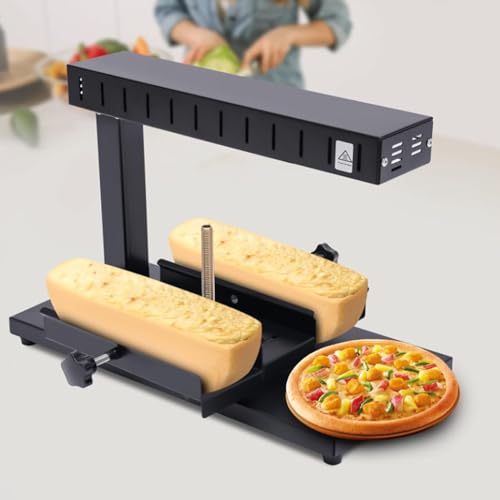 KJHYYPP Máquina fundidor de Queso Raclette eléctrica Comercial, máquina de fusión de Queso con Doble área de Calentamiento, fundidor de Queso derretido