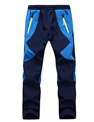 FAIRYRAIN Niño Deporte al Aire Libre Pantalones de Montaña Impermeables Transpirable Softshell Pantalones Invierno Calentar Niñas Niños Pantalones Pantalones Senderismo Niña Pantalones