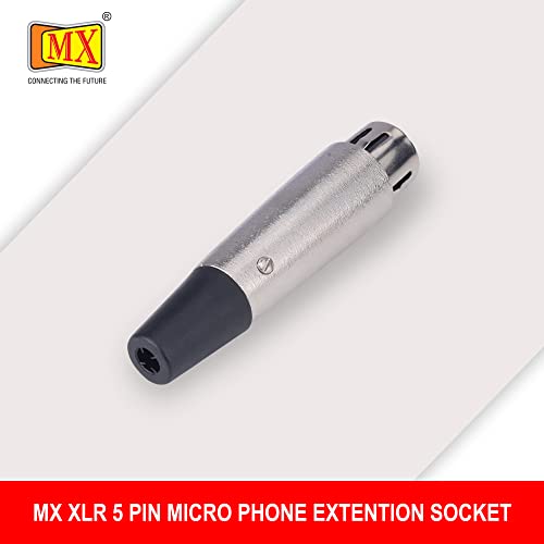 Image of MX 3 Pin XLR Microphone Connector pin Pure Copper Nickel Plated Pins1 for High Conductivity microphone (5-Pin XLR Female, Pack of 4, Female Connector)