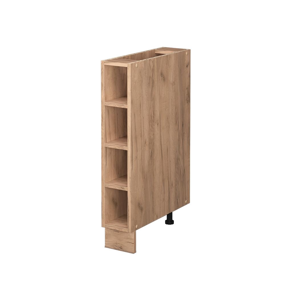Vicco Etagère de Cuisine Fame-Line, Chêne de Force doré, 15cm sans PT, à Combiner avec d'autres modules de la série Fame-Line