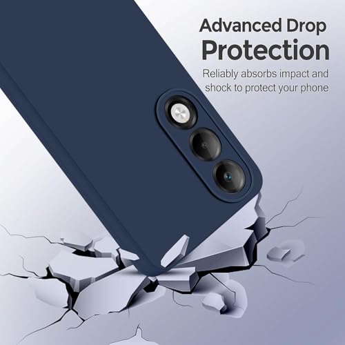 Image of SBMS Silicone Back Cover Case for Oppo K13x 5G | Soft Micro-Fibre Lining Inside | Camera Protection Bump | Shockproof Back Cover Case for Oppo K13x 5G (Blue)