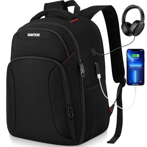 YAMTION Mochila de viaje grande con compartimento para portátil, ...