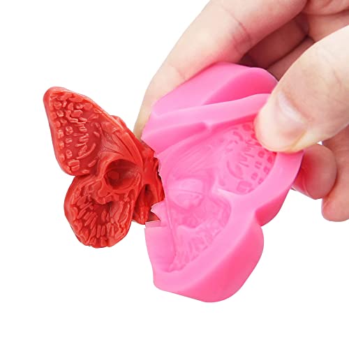 3D Skull Butterfly Resin Molds, Suitable For Candy, Chocolate, Soap Making, Mini Silicone Mold #TOP5