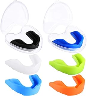 6 Pieces Sports Mouth Guard for Kids, Athletic Mouthguard for Boxing Football Hockey Karate Basketball (Assorted Color)
